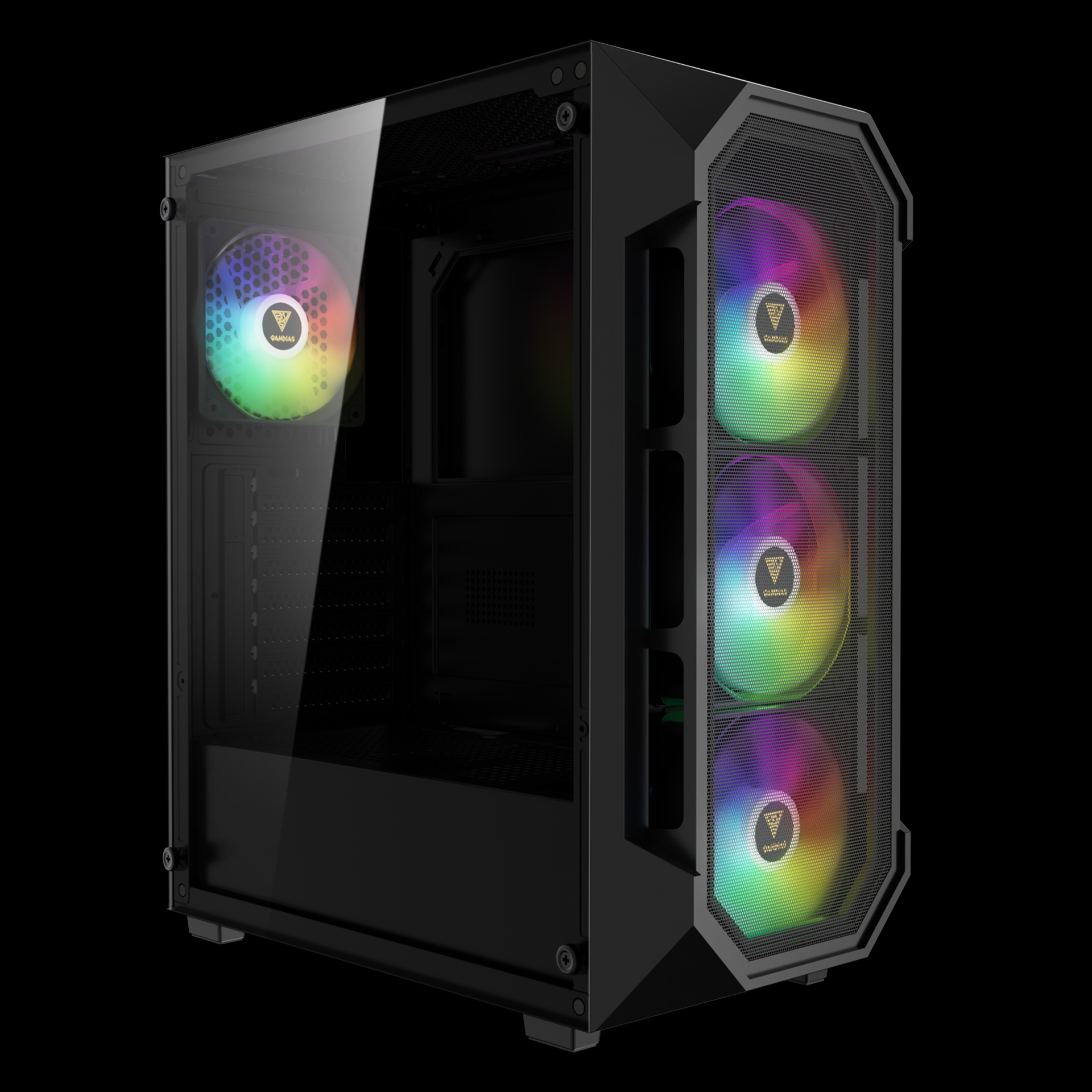 GAMDIAS AURA GC1 ELITE ARGB Mid Tower Gaming Case - Black GAMDIAS AURA GC1 ELITE ARGB Mid Tower Gaming Case - Black